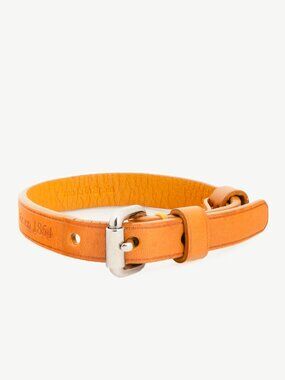 Louis Vuitton Mustard-Yellow Leather Logo-Stamped Bracelet